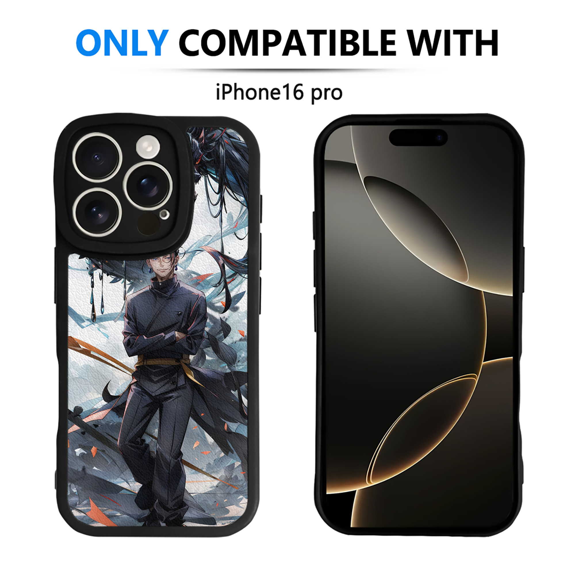 （画像用） 呪術廻戦 Jujutsu Kaisen 【iPhone 16シリーズ対応】シリコンスマホケース（レザー調） 材質：シリコン